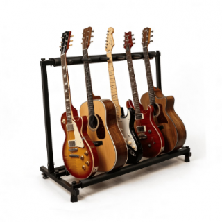 UKMK 5-Slot Multi Guitar Rack-Universal Guitar Floor Stand with Anti-Slip and Scratch Resistant Pads.